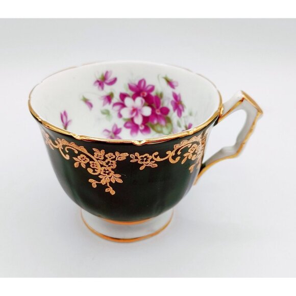 Aynsley England Emerald Violet Tea Cup And Saucer 2917 - Picture 6 of 12